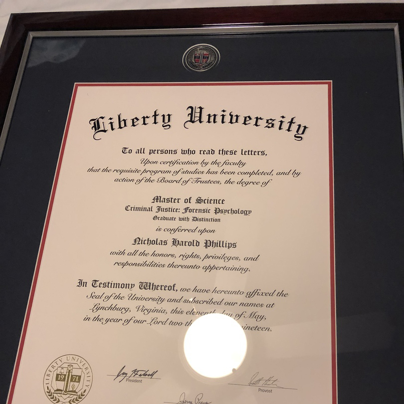 Liberty University Masterpiece Diploma Frame