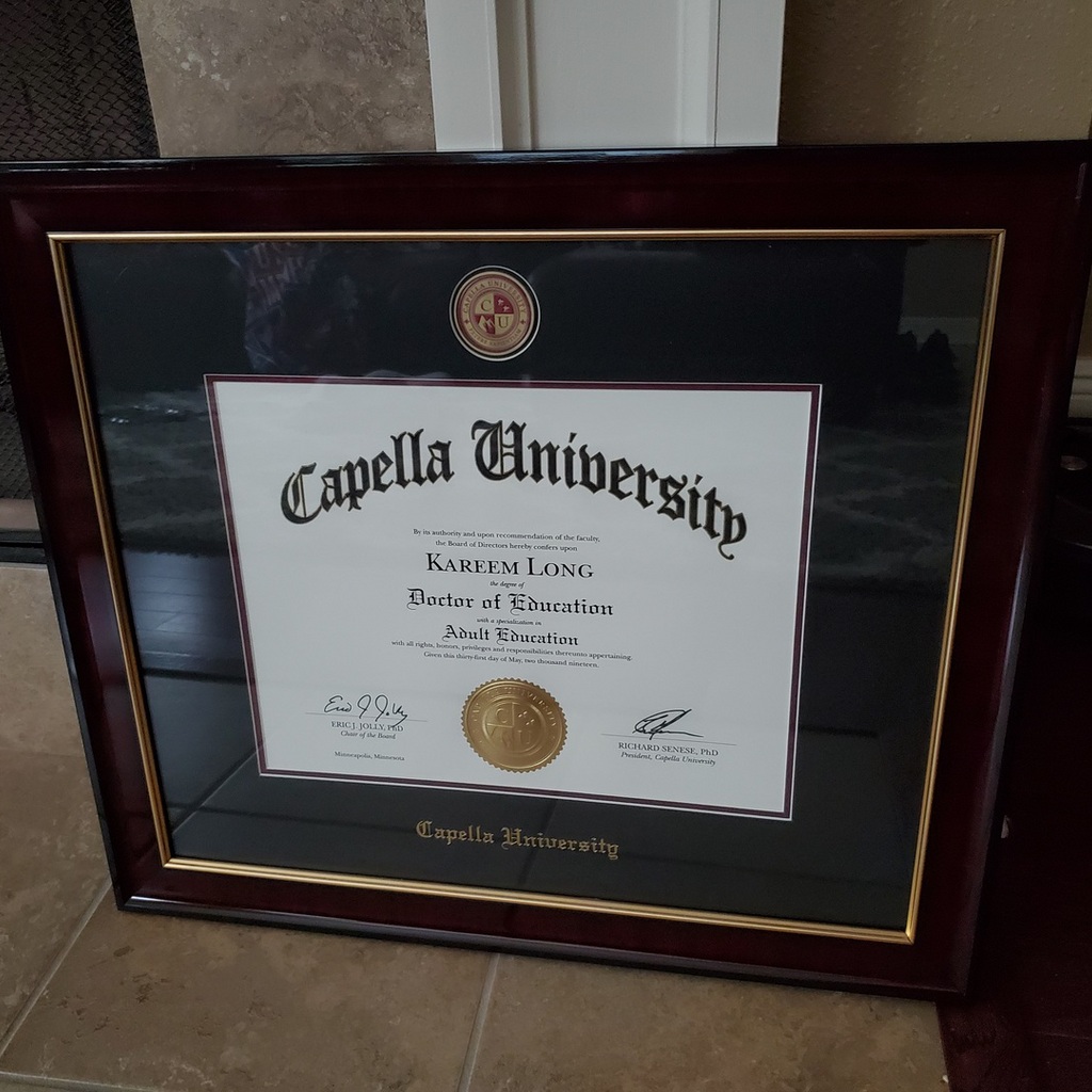 Capella University Degree Frame