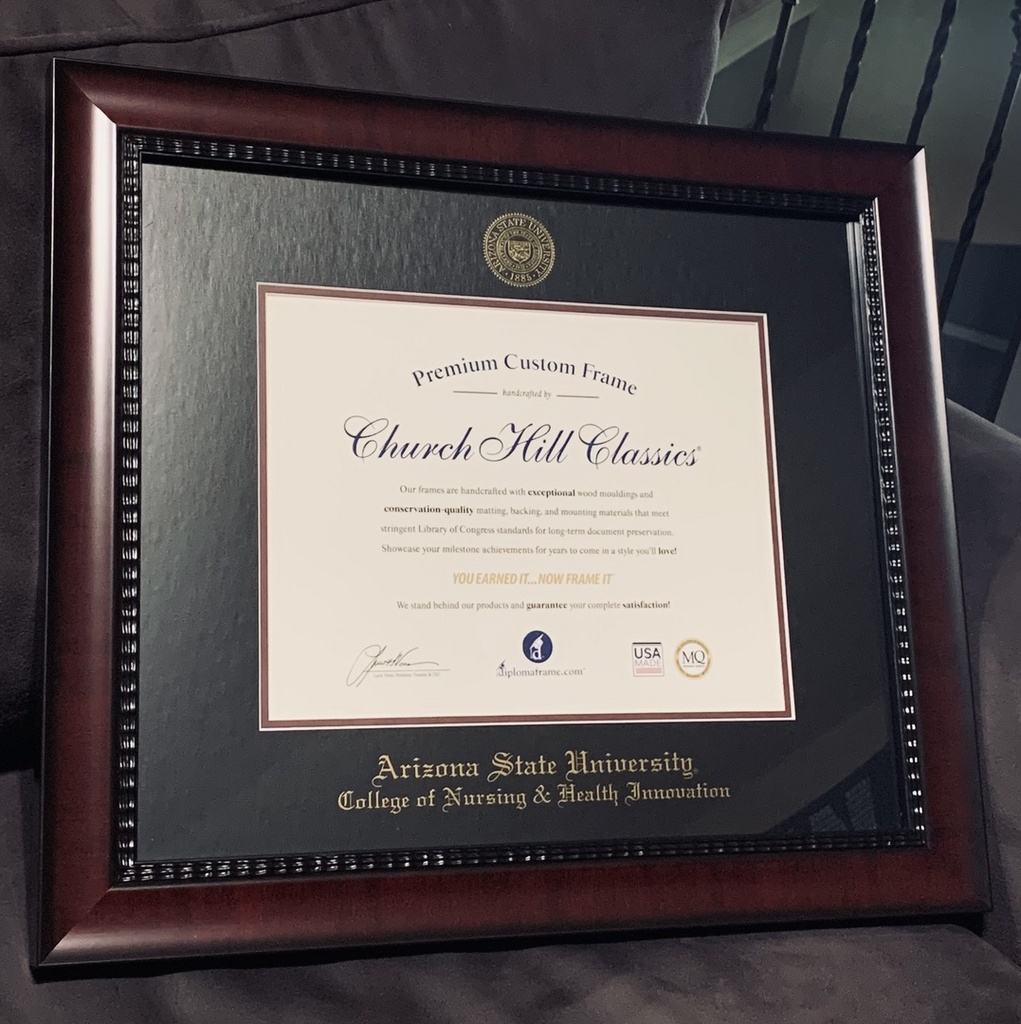 Arizona State diploma frame