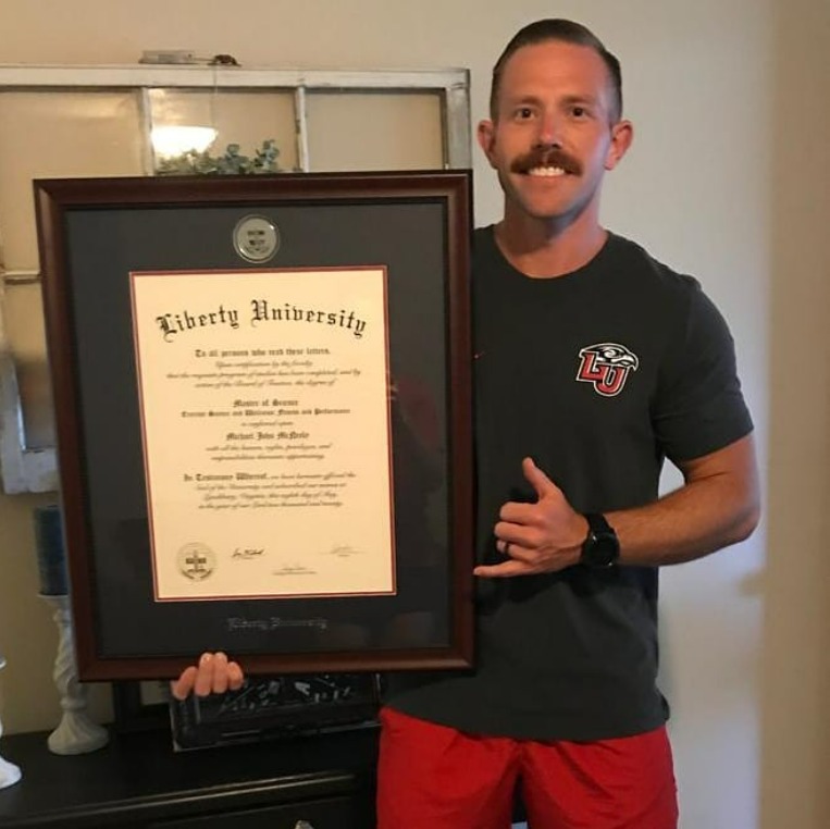 Liberty University silver engraved diploma frame