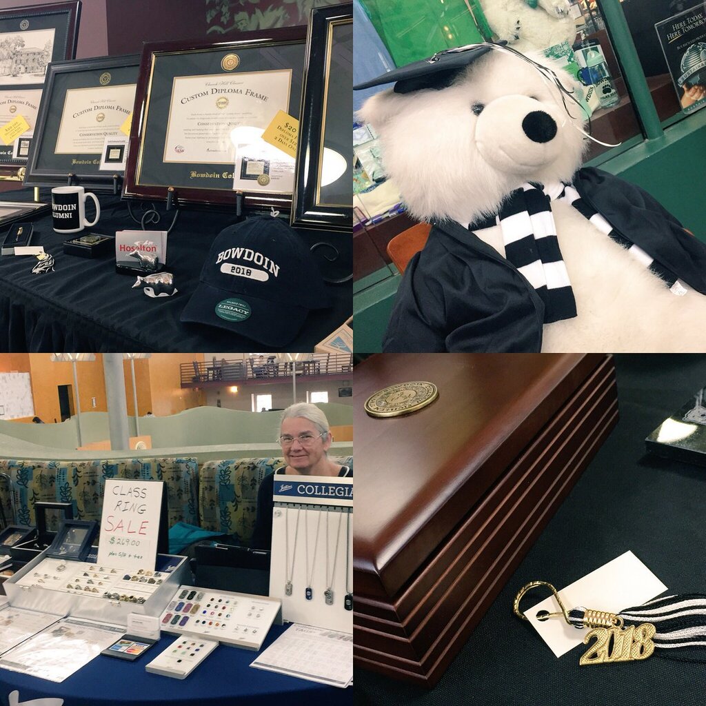 Bowdoin College diploma frames for sale in college bookstore