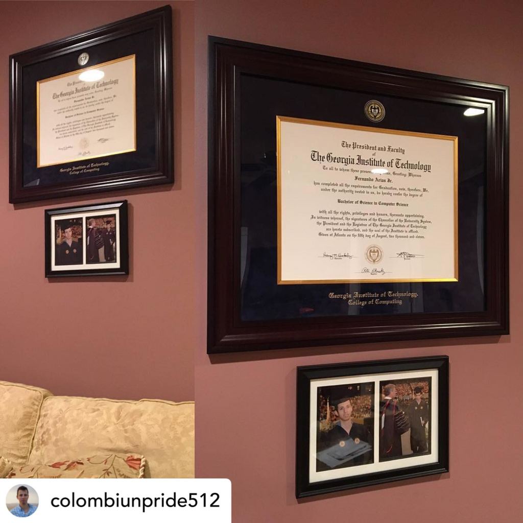 Georgia Institute of Technology College of Computing presidential diploma frame