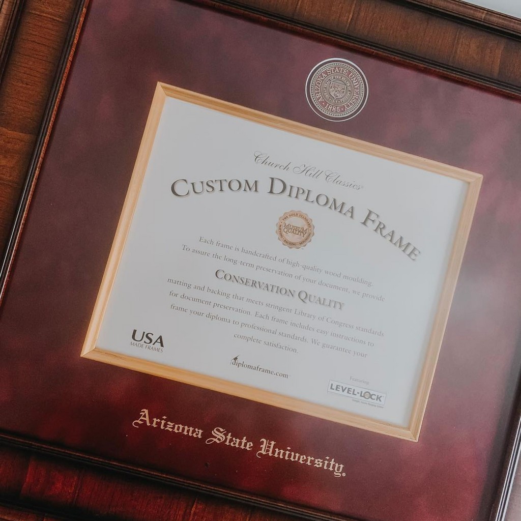 Arizona State Premium Diploma Frame
