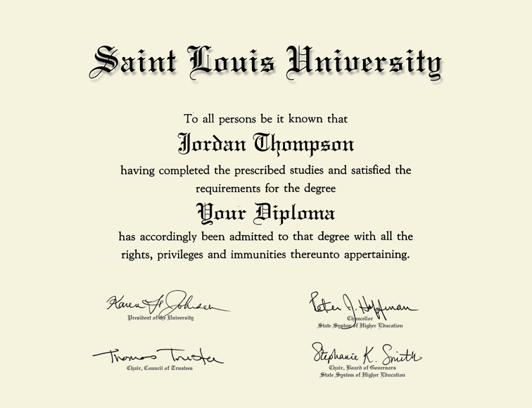 Saint Louis University diploma frame SLU tassel holder graduation tass