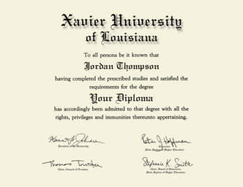 Diploma Frame Big Xavier University of Louisiana Graduation Gift Case