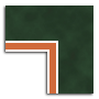 Green Suede / Orange