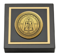 Goldfarb School of Nursing Barnes-Jewish College paperweight - Gold Engraved Medallion Paperweight