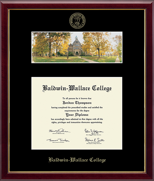 Baldwin-Wallace College Campus Scene Diploma Frame in Galleria