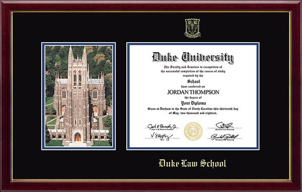 Duke University Campus Scene Diploma Frame in Gallery