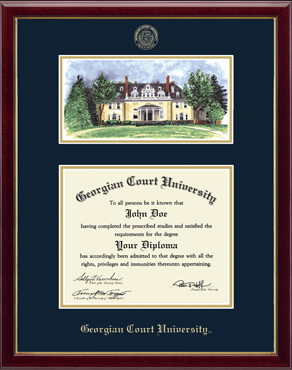 Georgian Court University Campus Scene Diploma Frame in Galleria