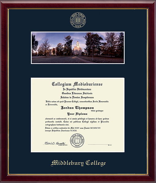 Middlebury College Campus Scene Edition Diploma Frame in Galleria