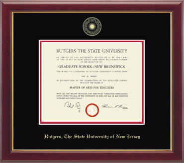 Rutgers University diploma frame - Gold Embossed Diploma Frame in Gallery