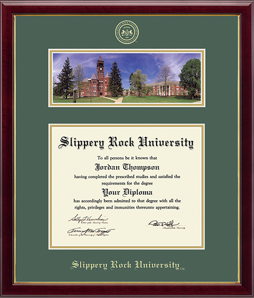 Slippery Rock University Campus Scene Diploma Frame in Galleria