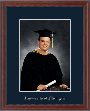 University of Michigan Embossed Photo Frame in Signet