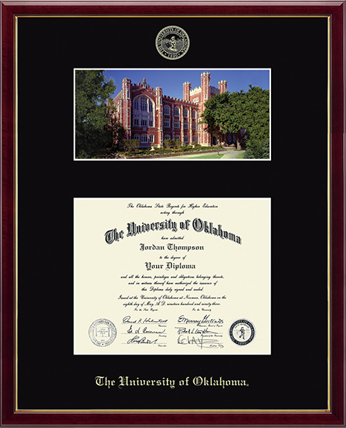 The University of Oklahoma Campus Scene Edition Diploma Frame in Galleria