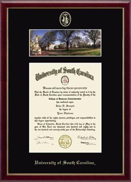 University of South Carolina Campus Scene Edition Diploma Frame in Galleria