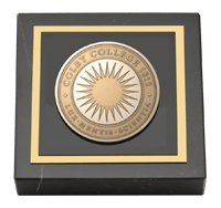 Colby College paperweight - Brass Masterpiece Medallion Paperweight