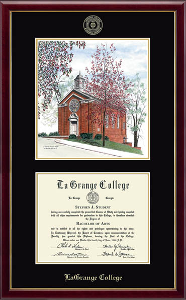 LaGrange College Campus Scene Diploma Frame in Galleria