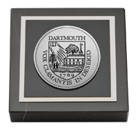 Dartmouth College Silver Engraved Medallion Paperweight