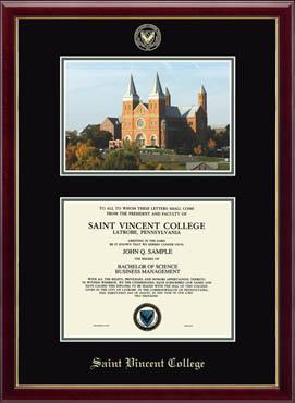 Saint Vincent College Campus Scene Edition Diploma Frame in Galleria