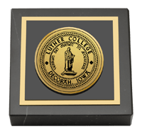 Luther College Gold Engraved Medallion Paperweight