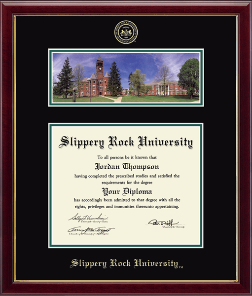 Slippery Rock University Campus Scene Diploma Frame in Galleria