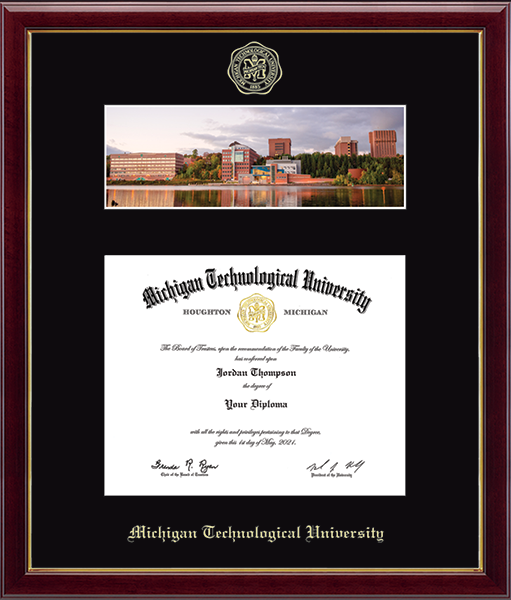 Michigan Technological University Campus Scene Diploma Frame in Galleria