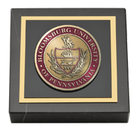 Bloomsburg University paperweight - Masterpiece Medallion Paperweight