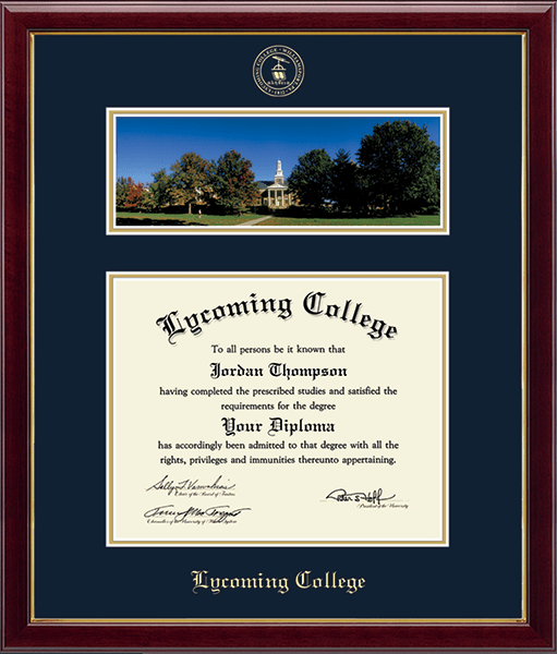 Lycoming College Campus Scene Diploma Frame in Galleria