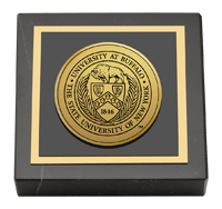 University at Buffalo Gold Engraved Medallion Paperweight