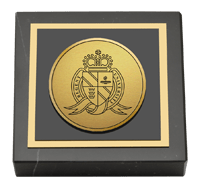 Regent University Gold Engraved Medallion Paperweight