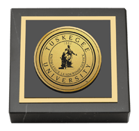 Tuskegee University Gold Engraved Medallion Paperweight