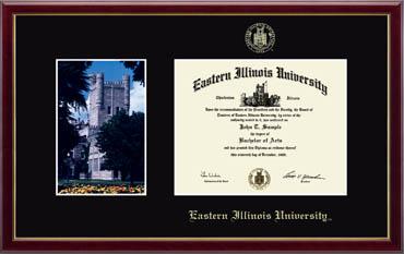 Eastern Illinois University Campus Scene Diploma Frame in Galleria
