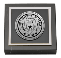 The University of Texas at Austin Silver Engraved Paperweight