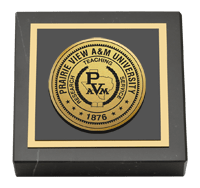 Prairie View A&M University Gold Engraved Medallion Paperweight
