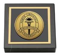 North Greenville University Gold Engraved Medallion Paperweight