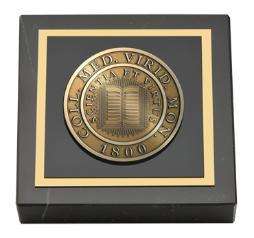 Middlebury College Brass Masterpiece Medallion Paperweight