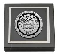 Sterling College Silver Engraved Medallion Paperweight