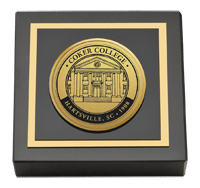 Coker College Gold Engraved Medallion Paperweight