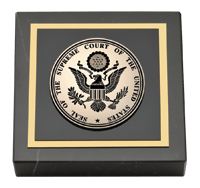 Supreme Court of the United States paperweight - Black Enameled Masterpiece Medallion Paperweight