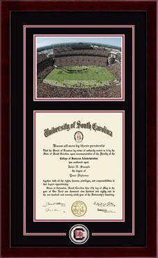 University of South Carolina Spirit Medallion Stadium Scene Diploma Frame in Cordova