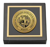 Gannon University Gold Engraved Medallion Paperweight
