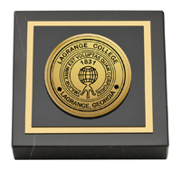 LaGrange College Gold Engraved Medallion Paperweight