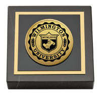Wilmington University Gold Engraved Medallion Paperweight