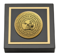 Wesleyan College Georgia Gold Engraved Medallion Paperweight
