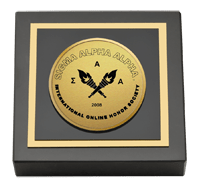 Sigma Alpha Alpha Gold Engraved Medallion Paperweight