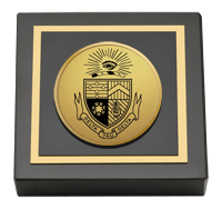 Delta Tau Delta Fraternity Gold Engraved Medallion Paperweight