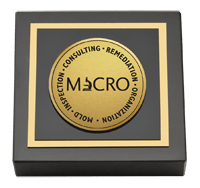 Mold Inspection Consulting and Remediation Organization Gold Engraved Medallion Paperweight
