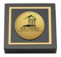 Southern Adventist University Gold Engraved Medallion Paperweight