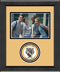 Sigma Nu Fraternity Lasting Memories Circle Logo Photo Frame in Arena
